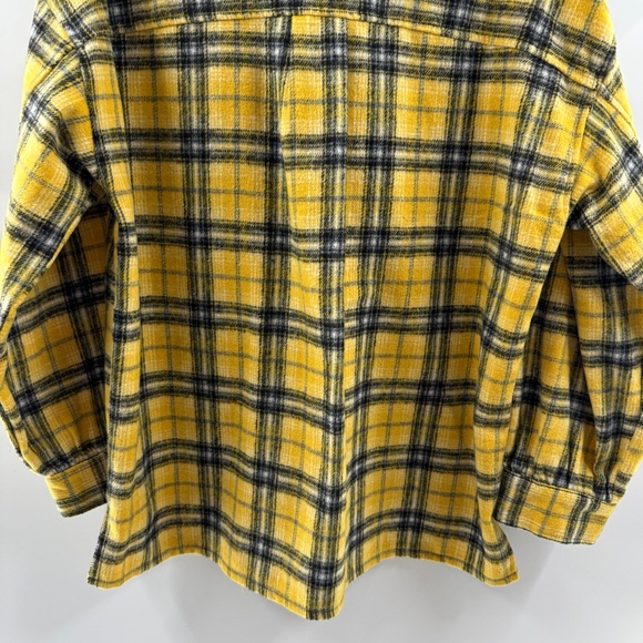 Forever 21 Yellow Plaid Button-Up Jacket Size Medium - Picture 5 of 7